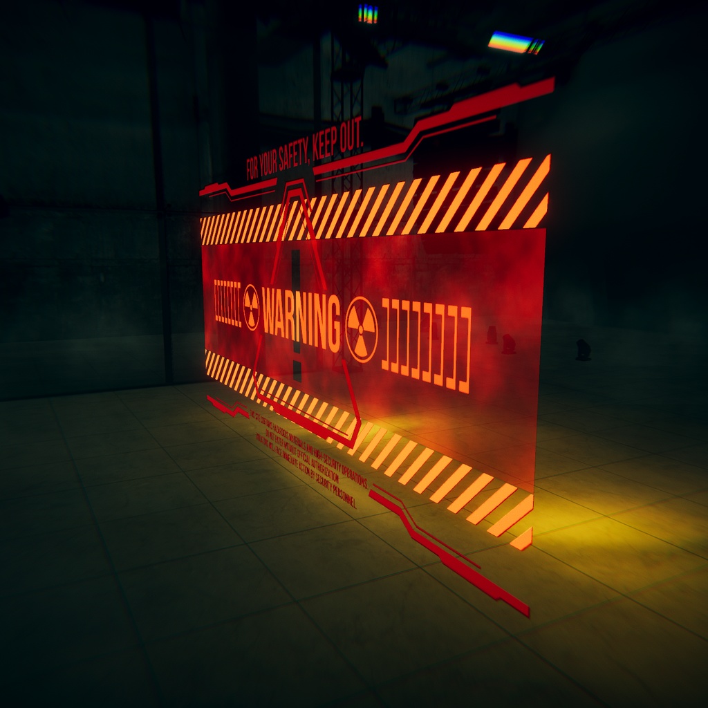 Sci-Fi風警告ボード