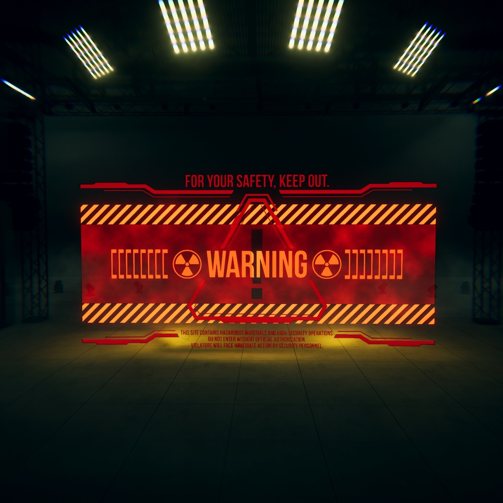 Sci-Fi風警告ボード