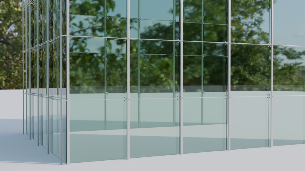 DPG工法のガラスの壁