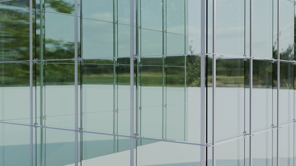 DPG工法のガラスの壁