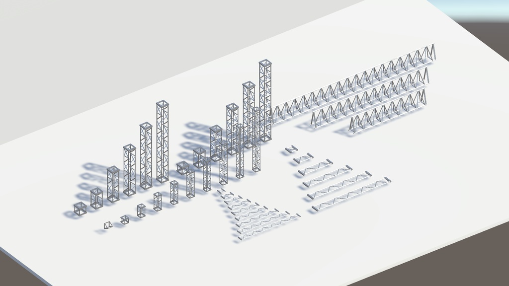 低ポリゴン(Low-Poly)アルミニウム製トラス各種セット