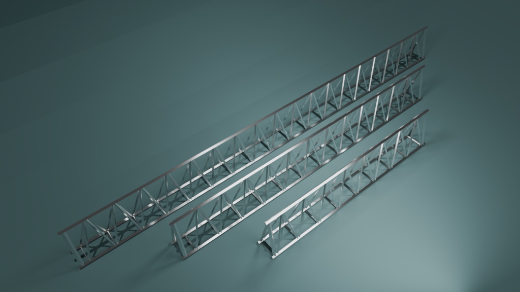 低ポリゴン(Low-Poly)アルミニウム製トラス各種セット