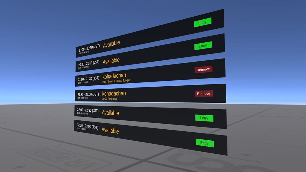 VRChat用DJイベント向けスロット管理ギミック