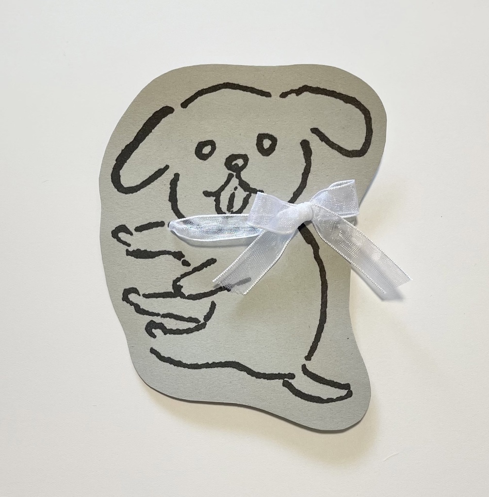 〈カード付き〉安心をかたちにしたら大きくて白い穏やかな犬のかたち