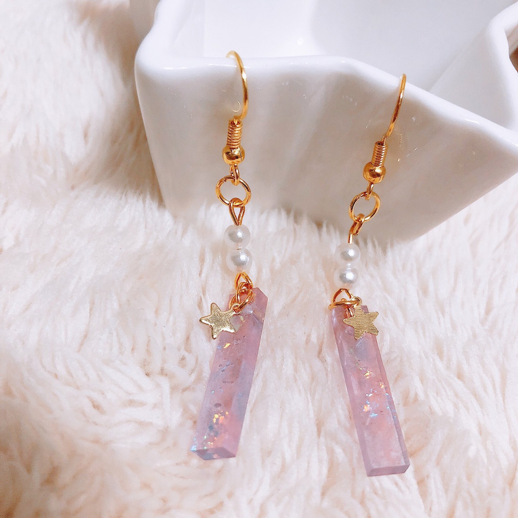 パープル×星ピアス