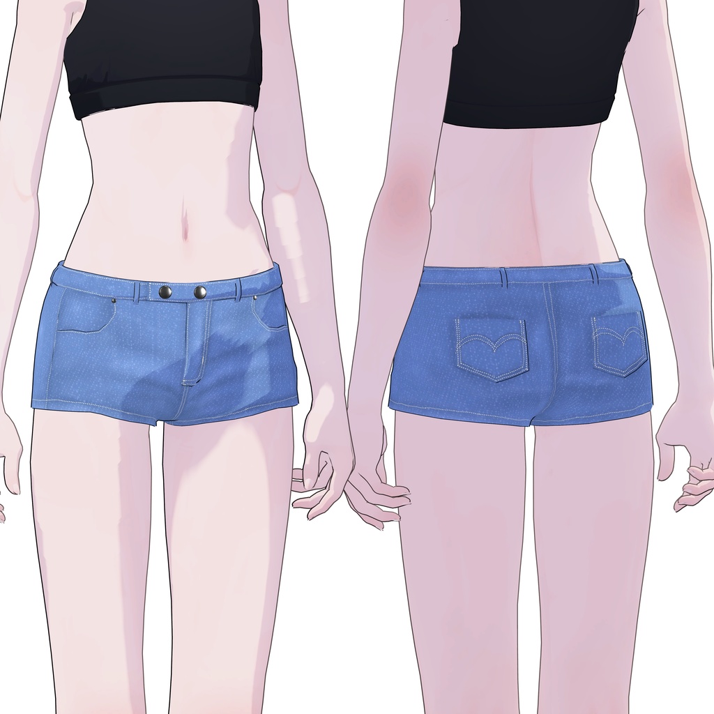 【Grus/Lapwing】C-B01 Denim Hot Pants