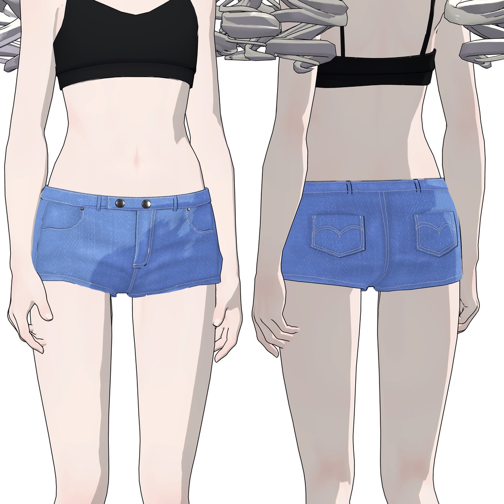 【Grus/Lapwing】C-B01 Denim Hot Pants