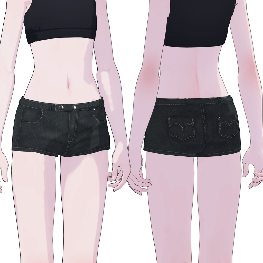 【Grus/Lapwing】C-B01 Denim Hot Pants