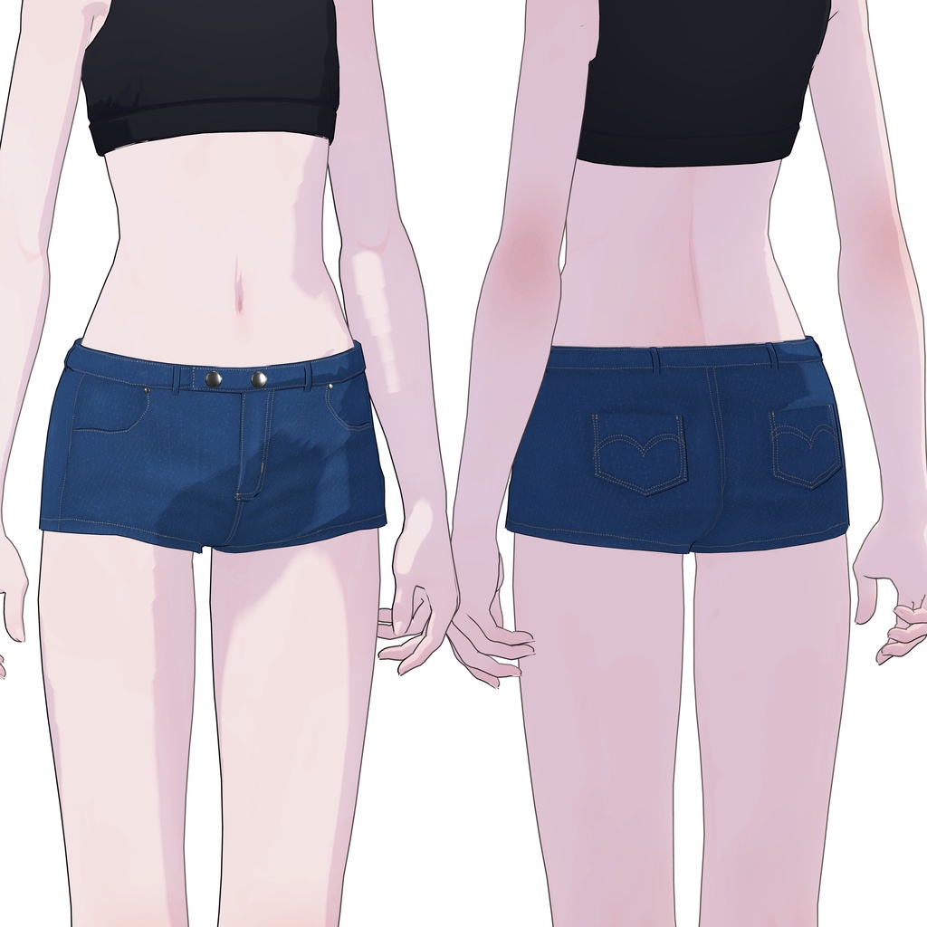 【Grus/Lapwing】C-B01 Denim Hot Pants