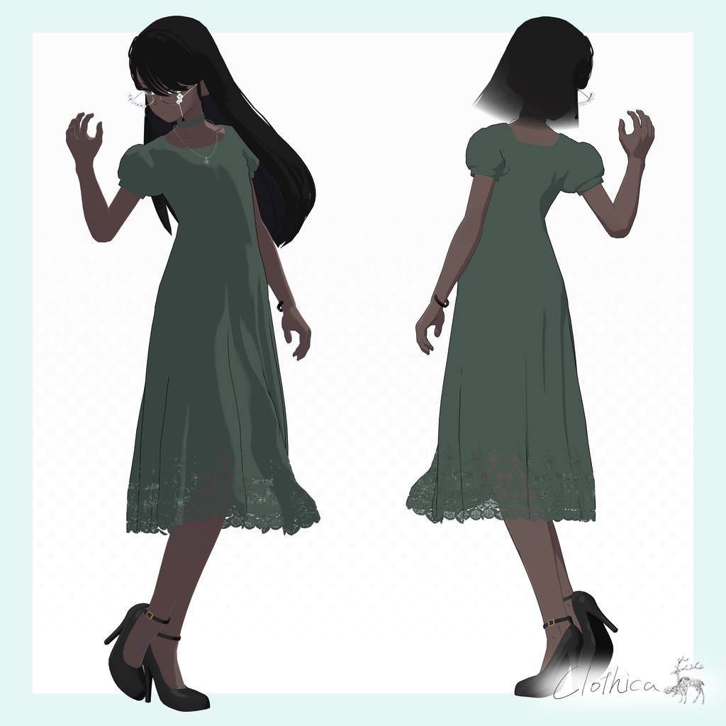 【Lapwing】C-D04 Lace Echo Dress