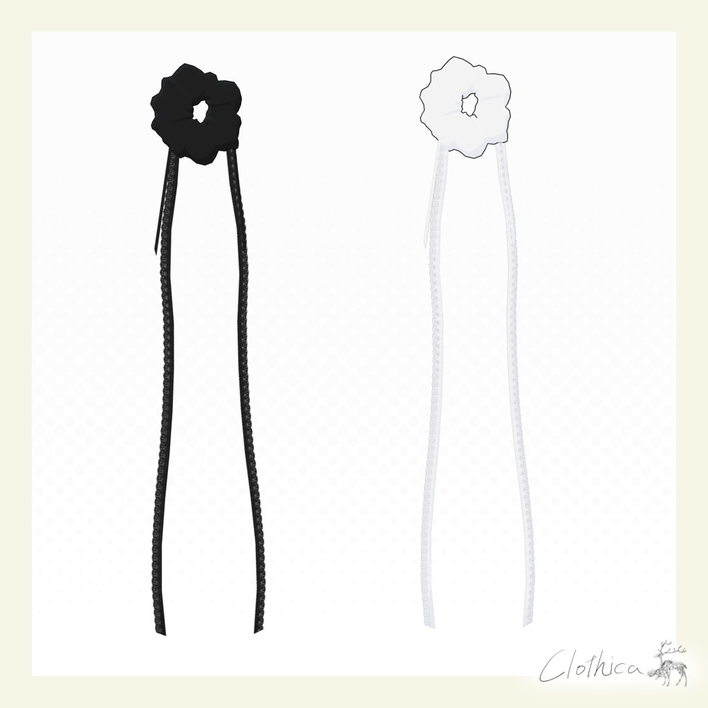 【無料/free】C-A05 Waltz Ribbon Scrunchie