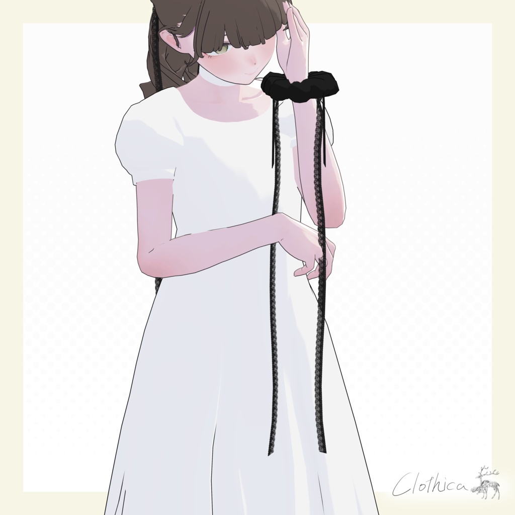 【無料/free】C-A05 Waltz Ribbon Scrunchie