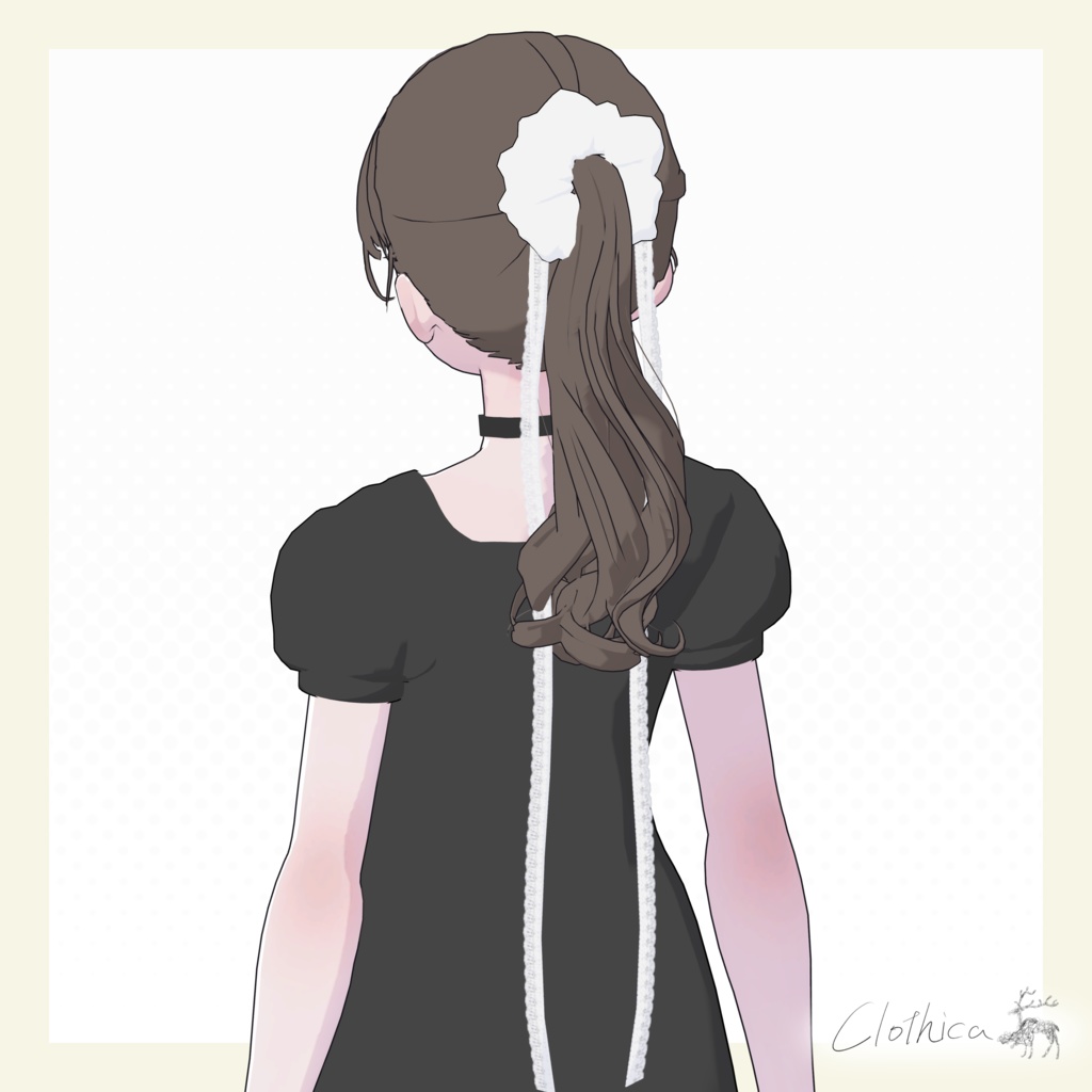 【無料/free】C-A05 Waltz Ribbon Scrunchie