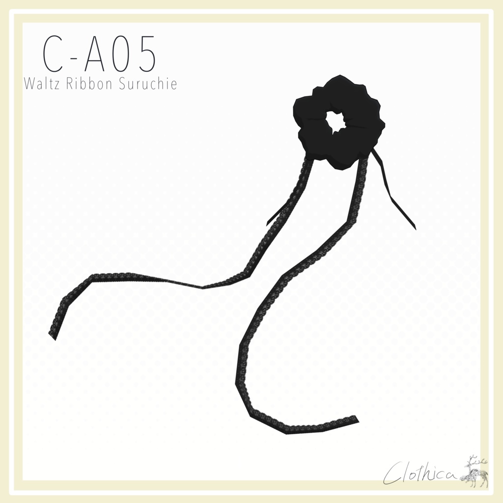 C-A05 Waltz Ribbon Scrunchie