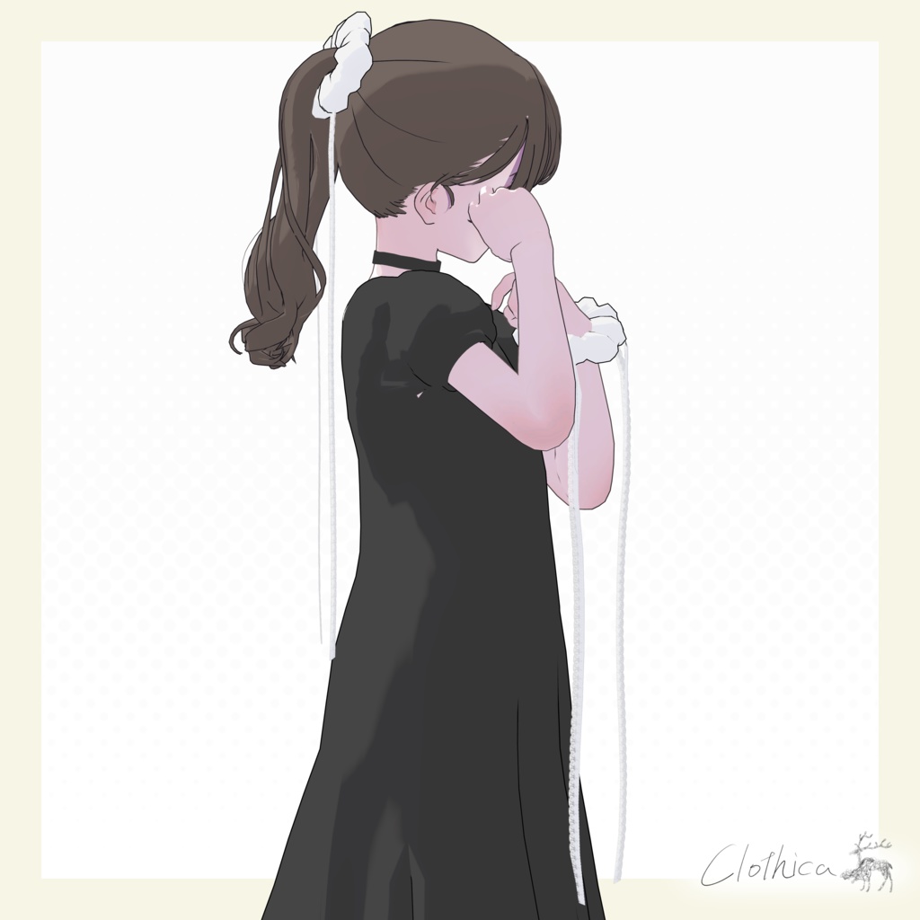 【無料/free】C-A05 Waltz Ribbon Scrunchie