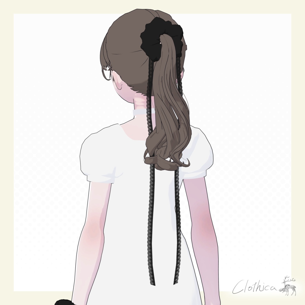 【無料/free】C-A05 Waltz Ribbon Scrunchie