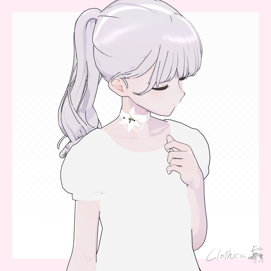【無料/free】C-A07 Lily Veil Choker