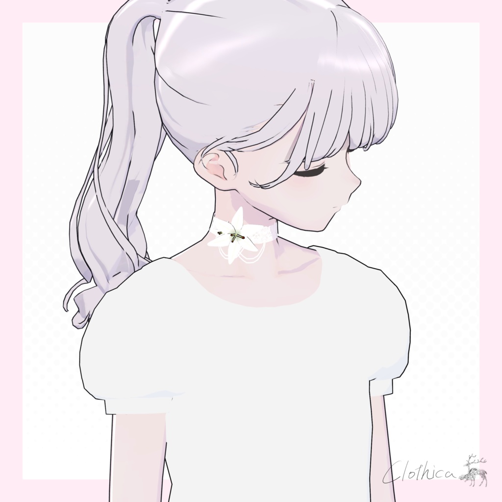 【無料/free】C-A07 Lily Veil Choker