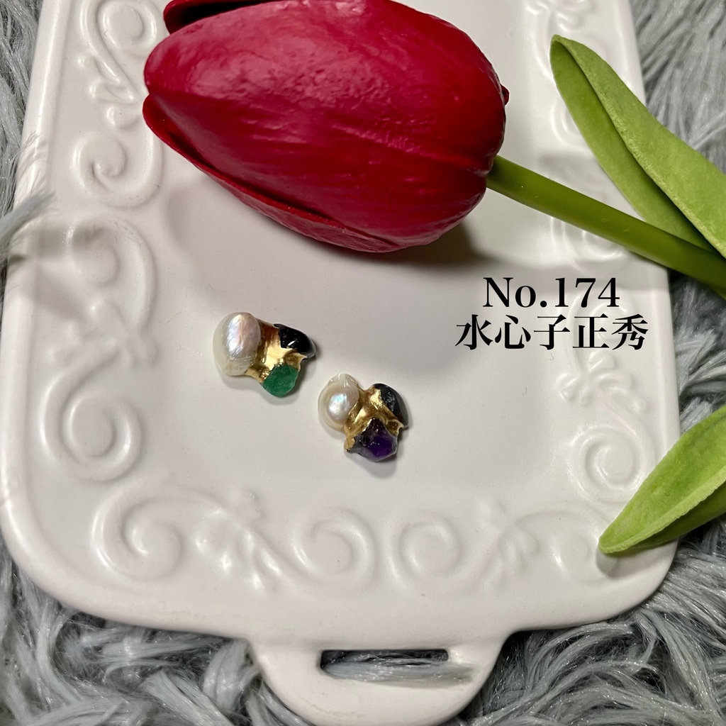 金継ぎイヤーアクセサリー　水心子