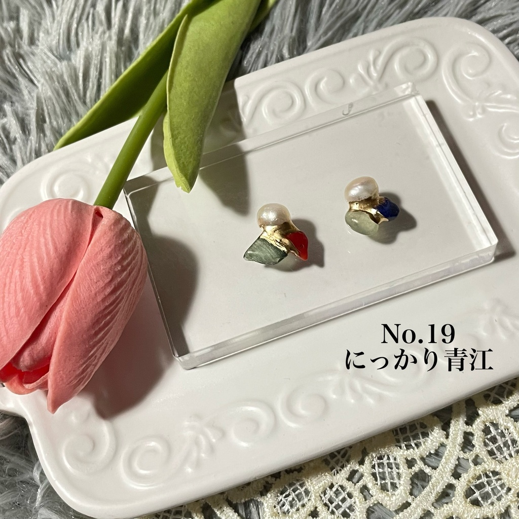 金継ぎイヤーアクセサリー　にっかり青江