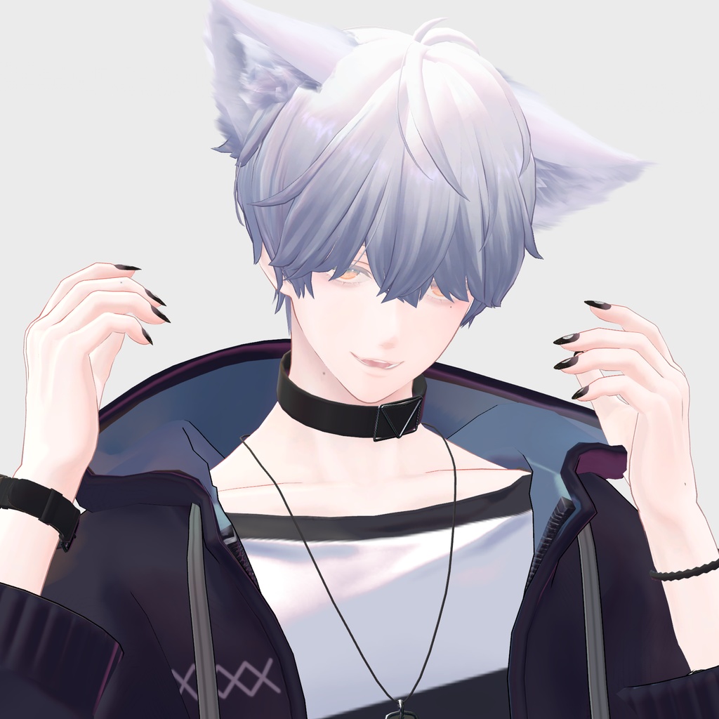 【MDollnail対応】Pearl Ribbon Earrings & Moon Nail