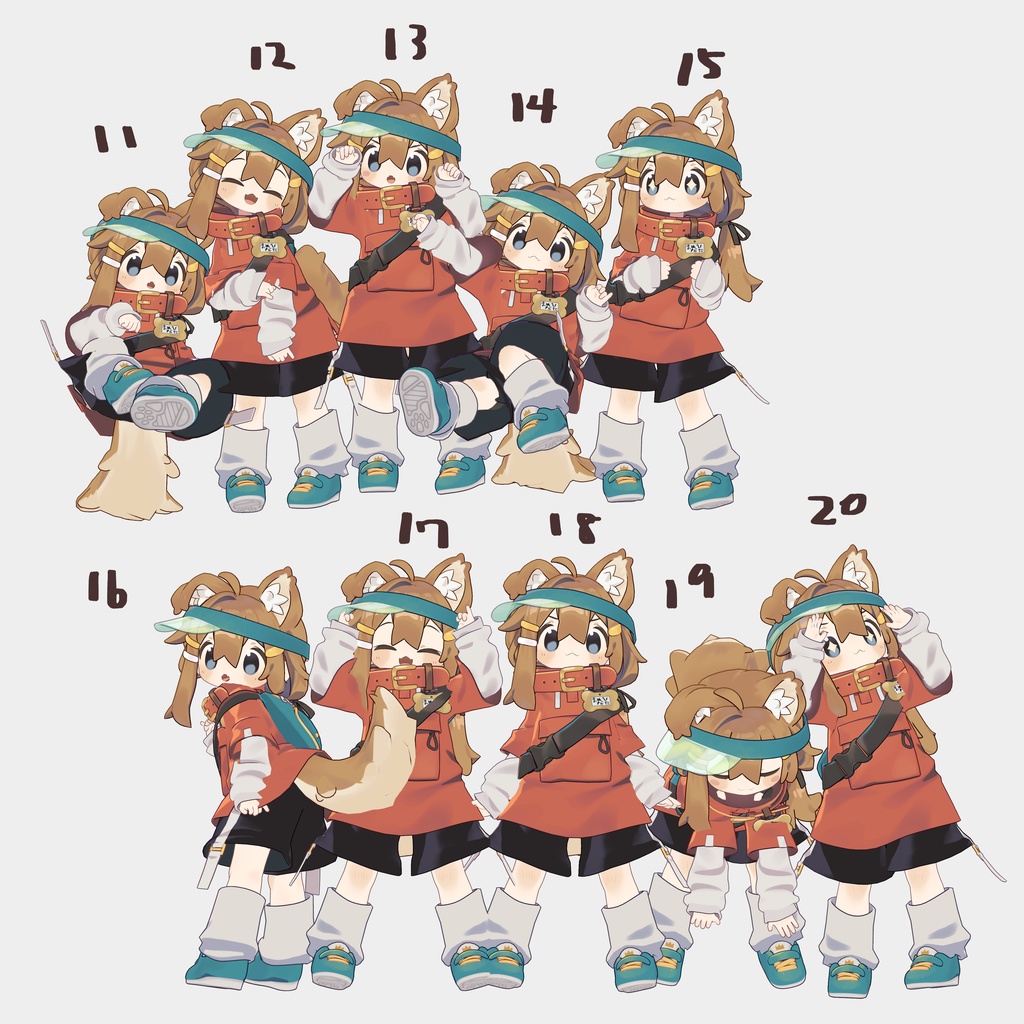 【無料】まめひなた向けポーズアニメーション23種