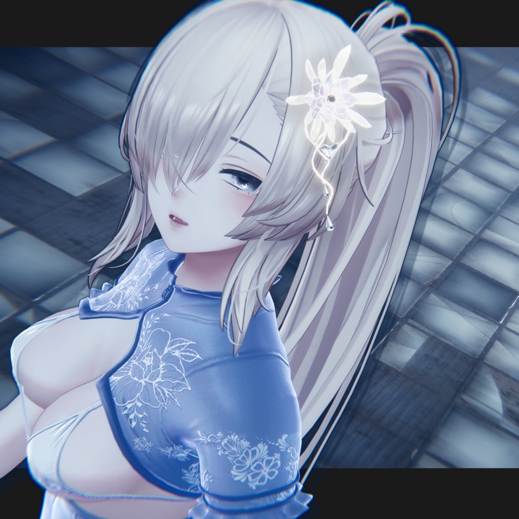 月下美人の髪飾り