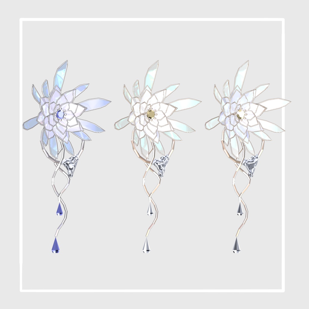 月下美人の髪飾り