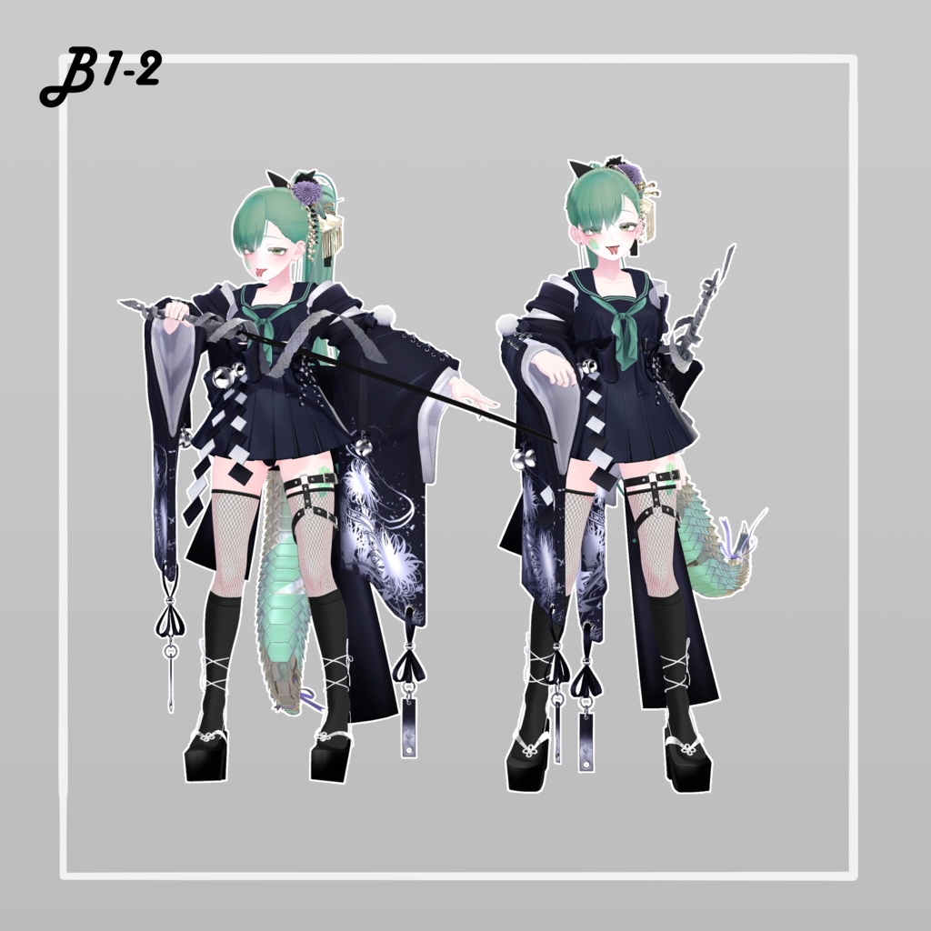 【無料】着物・和服向けポーズアニメーション