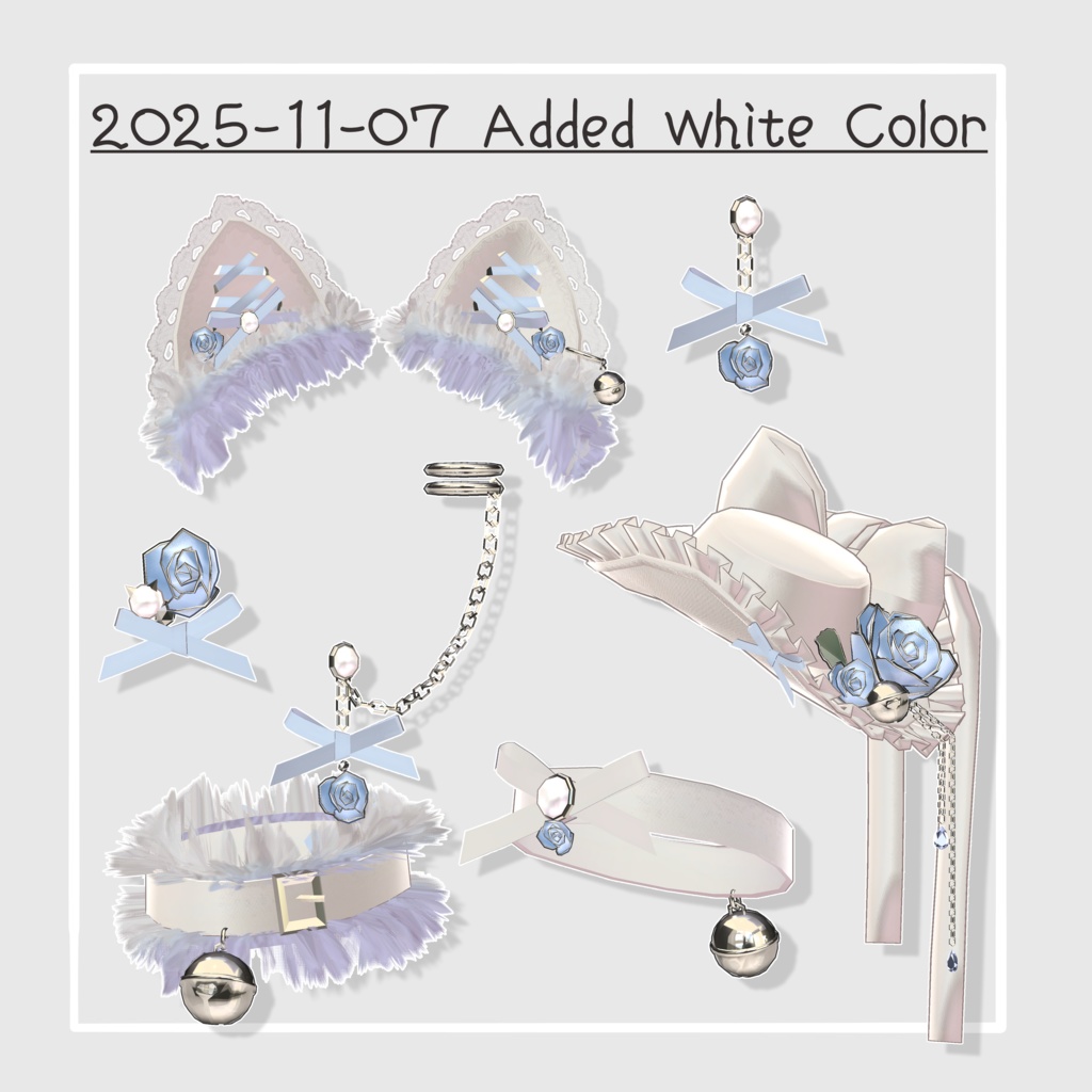 黒猫と薔薇のアクセサリー