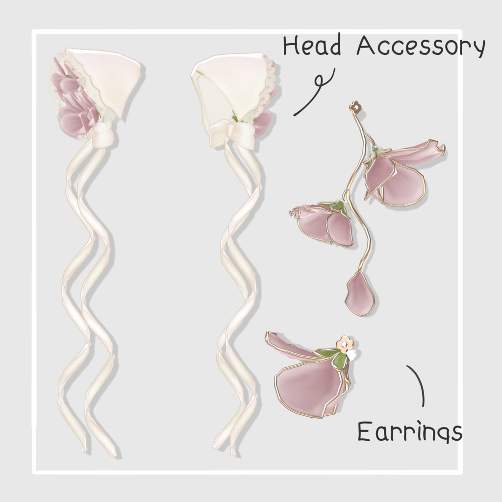 【~2/1期間限定無料】スイートピーアクセサリー