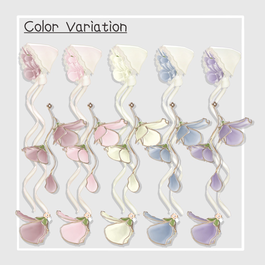 【~2/1期間限定無料】スイートピーアクセサリー