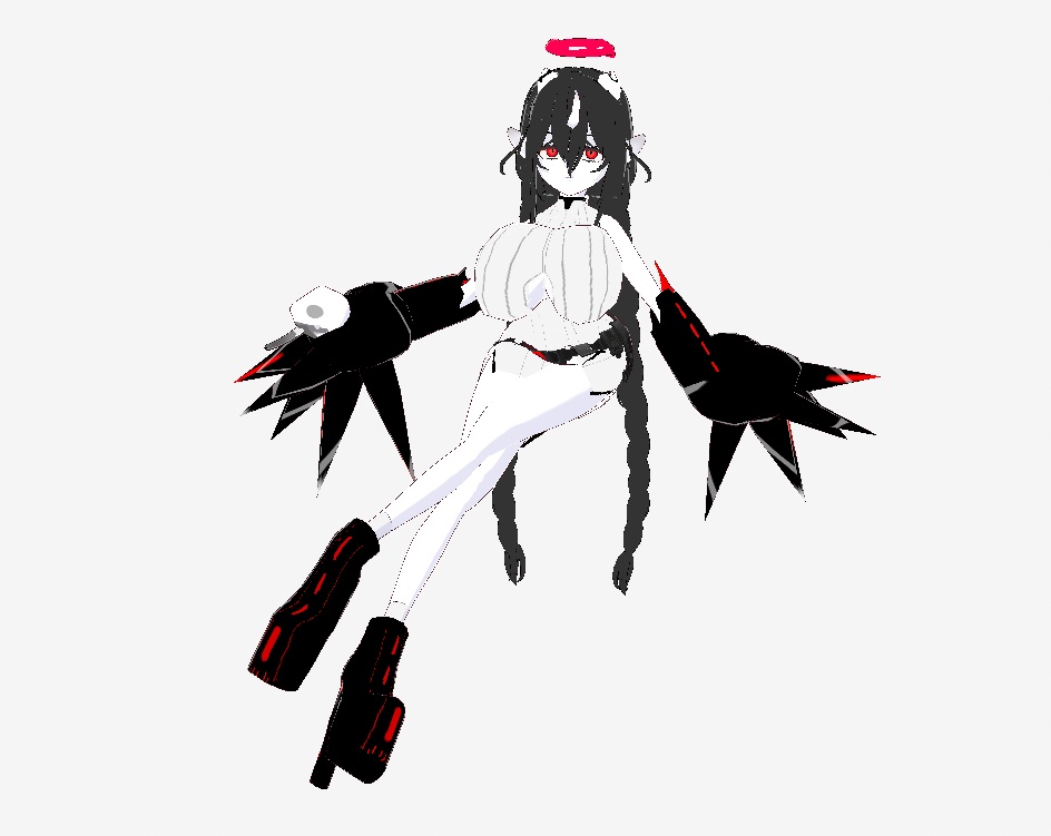 【VRChat用3Dモデル】深海棲艦風モデル 「局地空母姫」