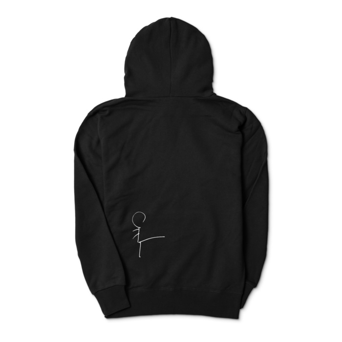 蹴られるいぬジップアップパーカー(両面)