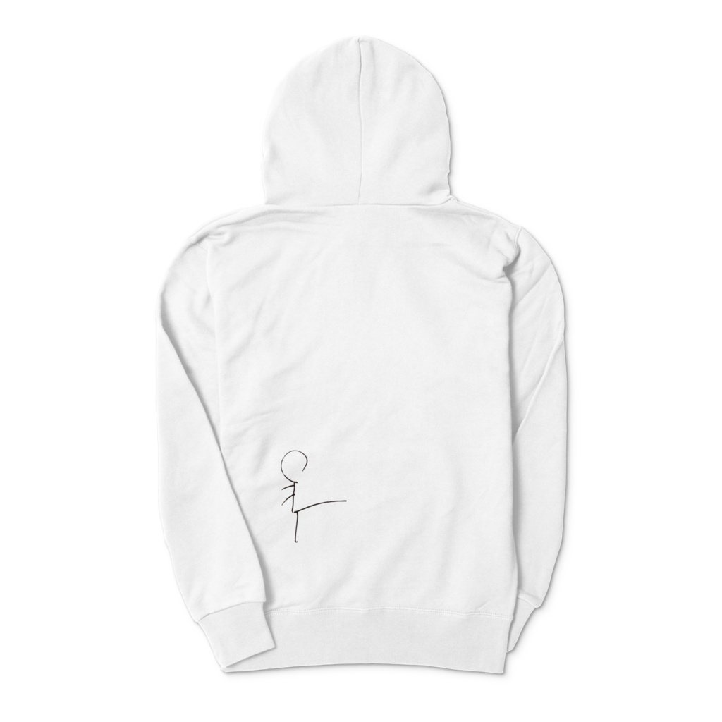 蹴られるいぬジップアップパーカー(両面)