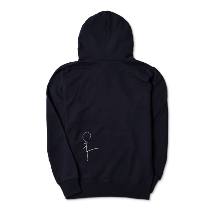 蹴られるいぬジップアップパーカー(両面)