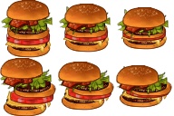 【無料DL】【ピクリエ用】ハンバーガーアバター