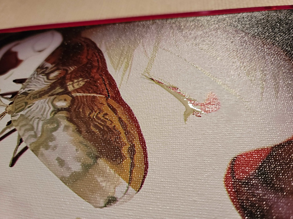 悪夢 キャンバスボード+アクリルケース(三角吊りカン等付き)