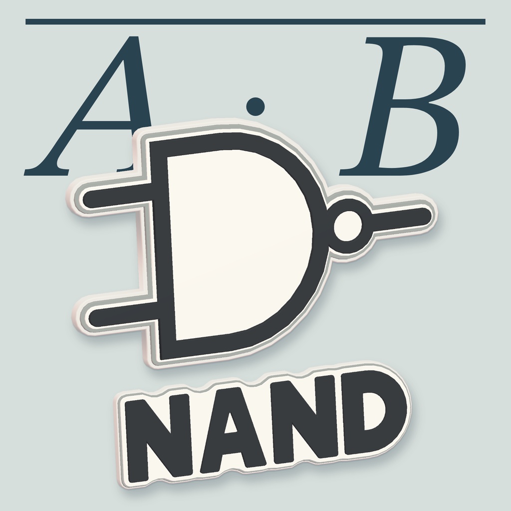 【無料】NAND｜論理回路モチーフのヘアアクセサリー【VRChat】