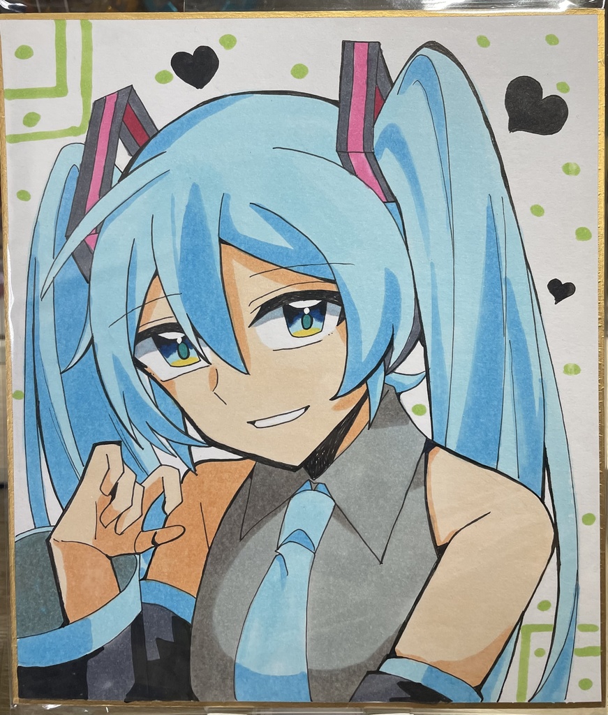 初音ミク色紙
