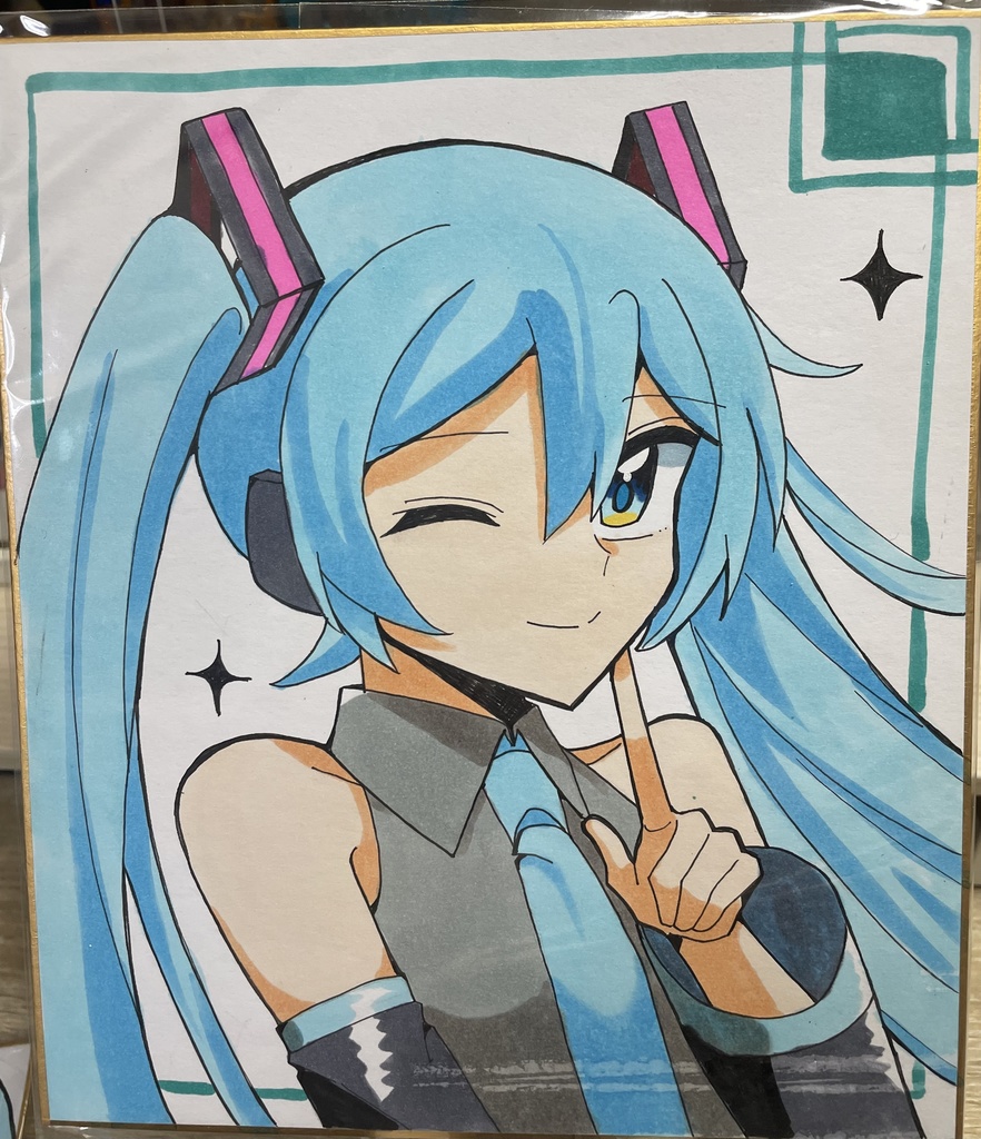 初音ミク色紙