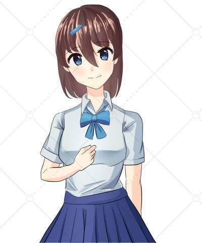 女子高校生立ち絵