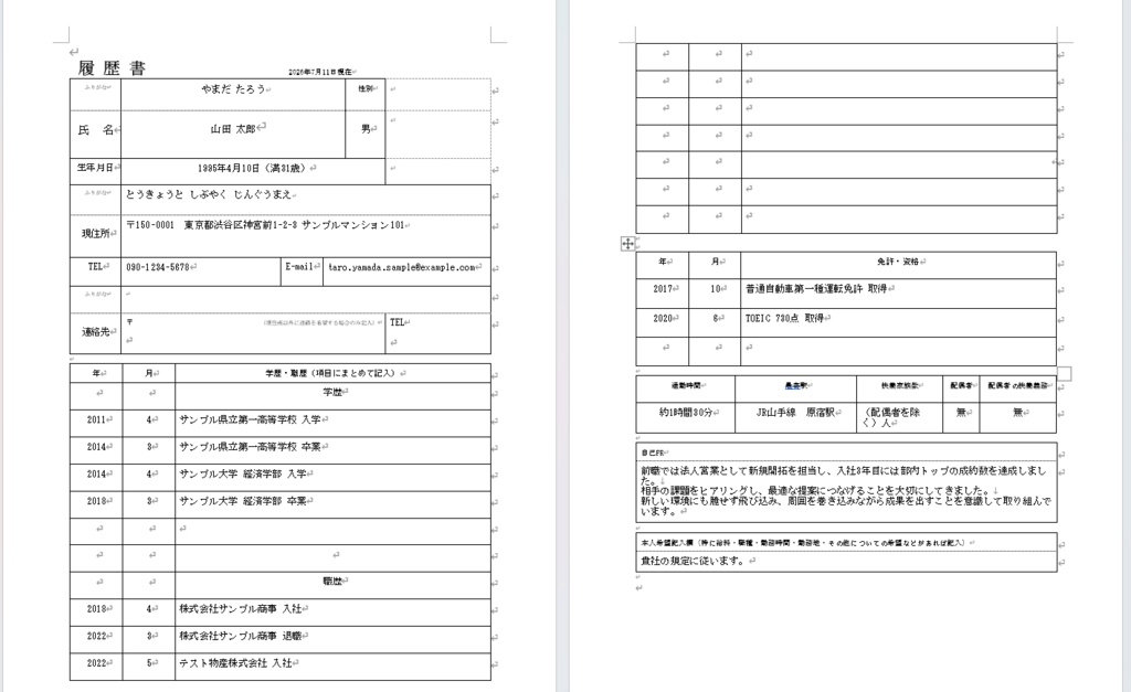 転職書類マネージャー|履歴書・職務経歴書 自動作成ツール(Windows対応)
