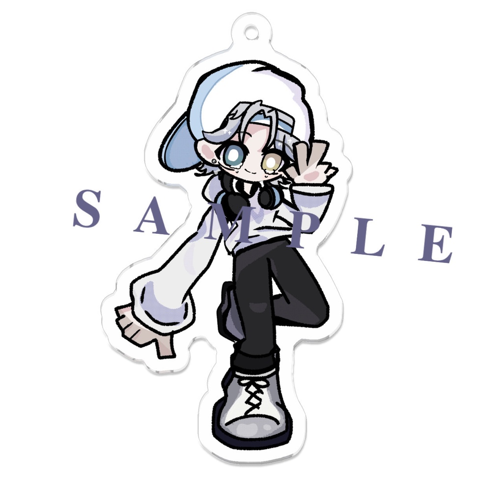 シビ カートゥーン風アクリルキーホルダー