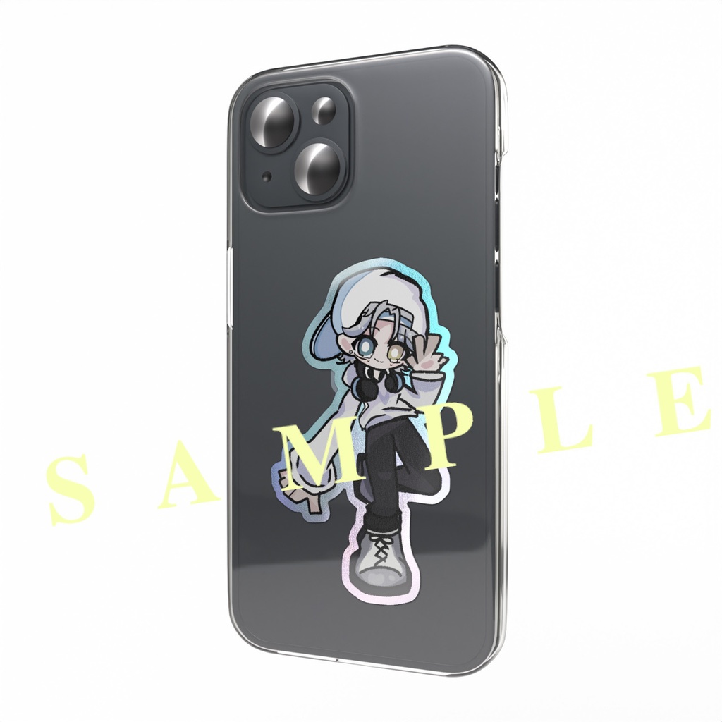 シビ カートゥーン風オーロラスマホステッカー