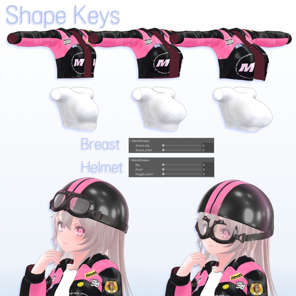 【2アバター対応】Race Jacket VRC用