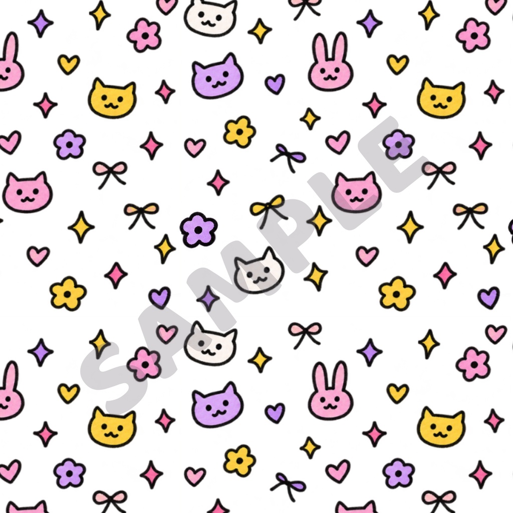 ゆるゆる アニマルフレンド|デザインペーパー 3枚セット|A4横・PNG