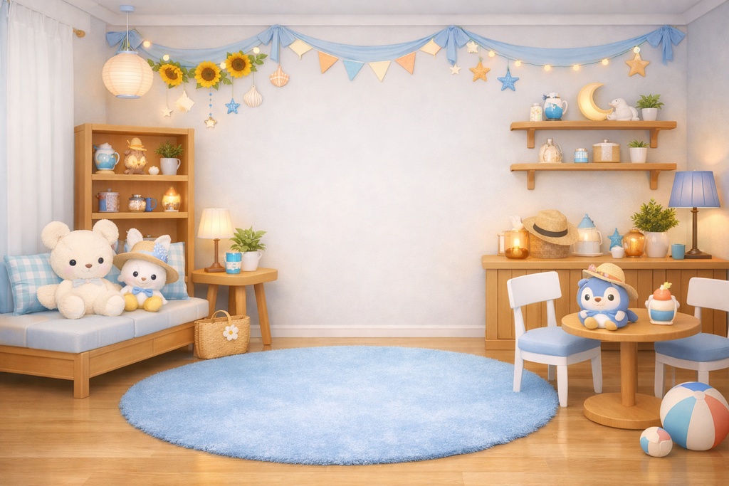 【配信背景素材】夏の配信背景