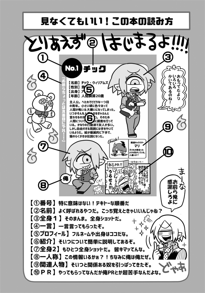 【創作キャラ紹介本】はかばた本~チックの会議資料~