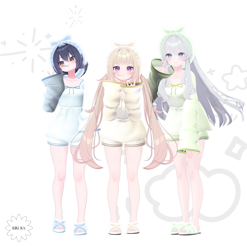 🤍[15アバター対応]Zzz Cozy Set🖤【VRChat向け衣装モデル】🤍 缩略图 10